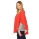 Double face poncho with bow