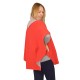 Double face poncho with bow